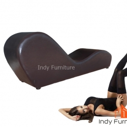 โซฟาคู่รัก รุ่น Sex sofa ขนาด 160x45x62 ซม. หุ้มหนังPu สีน้ำตาล