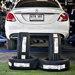 เปลี่ยนยาง Mercedes Benz C220d MICHELIN PRIMACY 3 ZP F: 225/45R18 R: 245/40R18