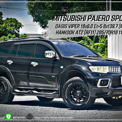 เปลี่ยนล้อยาง MITSUBISHI PAJERO SPORT OASIS VIPER ขอบ16นิ้ว+HANKOOK Dynapro AT2 265/70R16 112T