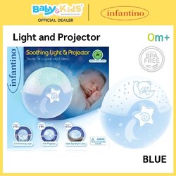 Infantino โคมไฟ LED และโปรเจคเตอร์ WOM SOOTHING LIGHT & PROJECTOR BLUE