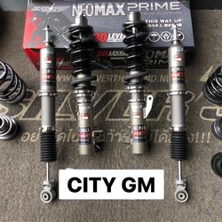 โช้คอัพ Silver’s รุ่น NeoMaxPrime สตรัทปรับเกลียว ใส่ CITY GM