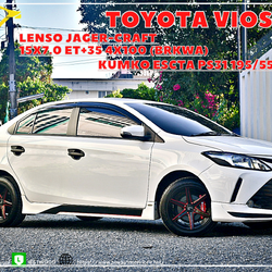 เปลี่ยนล้อยาง TOYOTA VIOS LENSO JAGER-CRAFT ขอบ15นิ้ว KUMHO ECSTA PS31 195/55R15 85V
