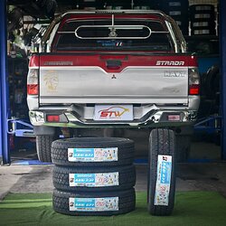 เปลี่ยนยาง MITSUBISHI STRADA BRIDGESTONE LEO 677 195R14 106/104P