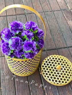 กระดาษห่อสาเหรียญ เซ็ทดอกไฮเดรนเยีย สีม่วง