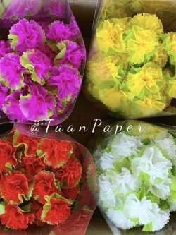 กระดาษสาห่อเหรียญ เซ็ทขอบคาเนชั่น