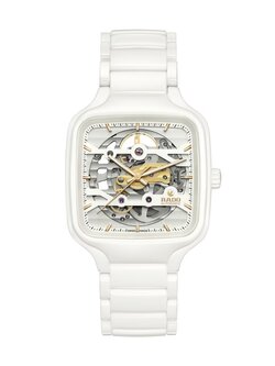 (ประกันศูนย์ไทย 2 ปี) RADO True Square Automatic Skeleton (สีขาว) รุ่น R27126012