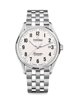 (ประกันศูนย์ไทย 2 ปี) TITONI Automatic AIRMASTER Arabic Dial White