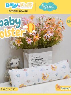 Idawin หมอนข้างเด็ก หมอนดันหลังเด็กแรกเกิด -18เดือน ผลิตจากผ้าใย่ไผ่100% ลาย SweetDream