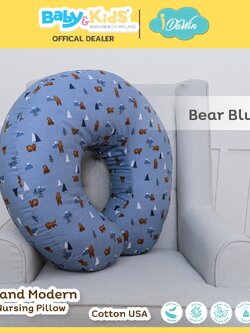 Idawin หมอนรองให้นม รุ่น Grand modern Feeding Pillow - Bear Blue
