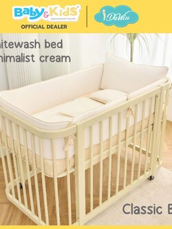 idawin เตียงเด็กอ่อน รุ่น Baby Classic Bed White Wash