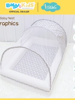 Idawin Nest Mattress ที่นอนรังนกสำหรับเด็กแรกเกิด พร้อมมุ้ง วัสดุฟองน้ำ ลาย Ghaphics