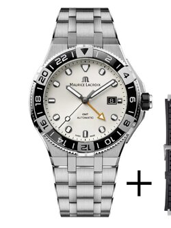 (ประกันศูนย์ไทย 2 ปี) MAURICE LACROIX AIKON Venturer GMT 43mm รุ่น AI6158-SS00F-130-A