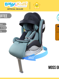 Glowy Star คาร์ซีทเด็ก Banana Banoffee Moss Green (ใช้ได้ตั้งแต่แรกเกิด – 12 ขวบ )