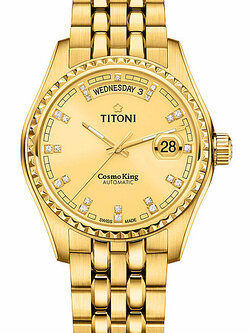 TITONI Automatic COSMO KING รุ่น 797G-306 (เรือนทอง หน้าปัดสีทองแชมเปญ)