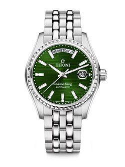 (ประกันศูนย์ไทย) TITONI Automatic COSMO KING รุ่น 797 S-697 (หน้าปัดสีเขียว)