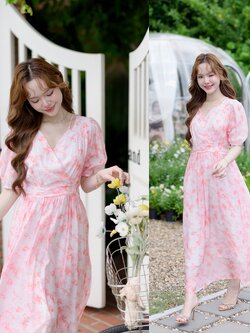 Sweet Cloudy puff maxi dress [Made by Pastel Time]