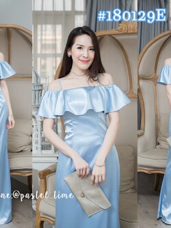 Nista Maxi Dress – Light Blue สีฟ้า
