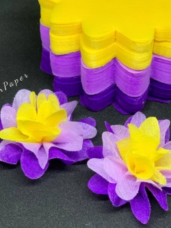 กระดาษสาห่อเหรียญ เซ็ทม่วงเหลือง ขอบ#3