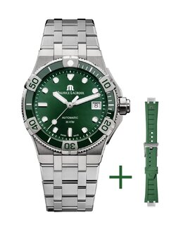 (ประกันศูนย์ไทย 2 ปี) MAURICE LACROIX AIKON Venturer 38mm Green (Strap Set) AI6057-SSL5F-630-D