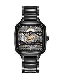 (ประกันศูนย์ไทย 2 ปี) RADO True Square Automatic Skeleton (สีดำ) รุ่น R27124162