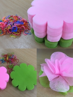 กระดาษสาห่อเหรียญ เซ็ทดอกไม้ชมพู