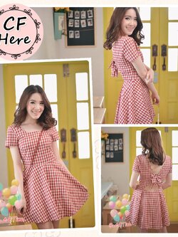 #01-01 Red Checked Bow at Back