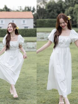 Vivien Puff Midi dress