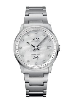 (ประกันศูนย์ไทย 2 ปี) Mido COMMANDER LADY (หน้าเพชร สายสแตนเลส)