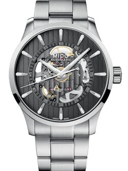 (ประกันศูนย์ไทย) MIDO MULTIFORT SKELETON VERTIGO (สีดำแอนทราไซต์) รุ่น M038.436.11.061.00