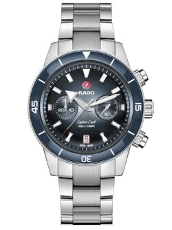 (ประกันศูนย์ไทย 2 ปี) Rado Captain Cook Automatic Chronograph R32145208 (Set Bigbox แถมสาย 2 เส้น)