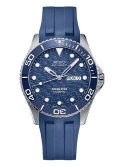 (เครื่องศูนย์ไทย 2 ปี) MIDO AUTOMATIC OCEAN STAR 200C Blue Dial (สายยางน้ำเงิน) รุ่น M042.430.17.041.00