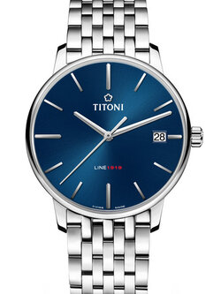 TITONI LINE 1919 รุ่น 83919 S-612 (หน้าน้ำเงิน) เครื่องศูนย์ไทย