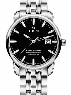 TITONI MASTER SERIES รุ่น 83188 S-577 (หน้าปัดดำ) ประกันศูนย์ไทย