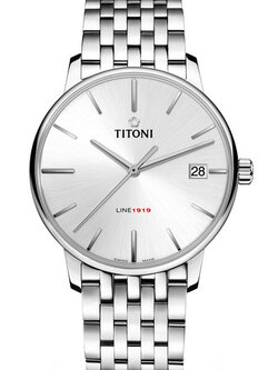 TITONI LINE 1919 รุ่น 83919 S-575 (หน้าขาว) เครื่องศูนย์ไทย