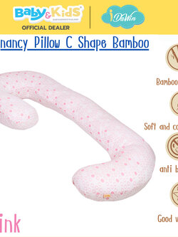 idawin หมอนรองครรภ์คุณแม่ Pregnancy Pillow C Shape Tencel Pink