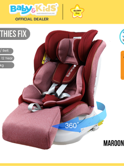 Glowy Star คาร์ซีทเด็ก รุ่น Banana Smoothies Fix (0-36 Kg) Maroon Red