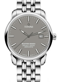 TITONI MASTER SERIES รุ่น 83188 S-678 (หน้าปัดเทา เข็มเทา MATT รุ่นใหม่) ประกันศูนย์ไทย
