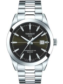 TISSOT GENTLEMAN POWERMATIC 80 SILICIUM รุ่น T127.407.11.061.01 (หน้าเทา สายสแตนเลส)