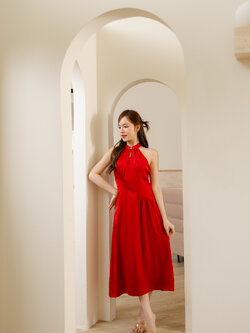 Mei Mei Maxi Dress : สีแดง [Made by Pastel Time]
