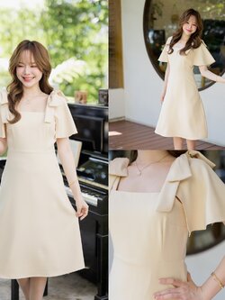 Bellette Bow Shoulder Dress