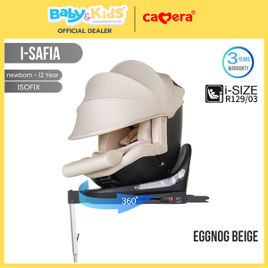 CAMERA คาร์ซีท I-SAFIA หมุน 360 องศา - Eggnogbeige