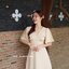 Sassy Flare Dress : สีครีม