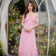 Fay Off-Shoulder Maxi Dress – Blush Pink สีชมพู