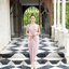 Stacey one-shoulder dress : สีชมพู [Made by Pastel Time]