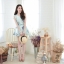 Morning Glory on Mint Set : เซทเสื้อ & กระโปรง (ซับในกางเกง) – สีเขียวมิ้นท์