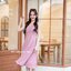 Aubrey Midi Dress : สีชมพูกลีบบัว [Made by Pastel Time]