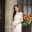 Maggie Double Bow Dress : สีครีม [Made by Pastel Time]