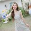 Girlish Floret Dress : ลายดอกโทนเขียว [Made by Pastel Time]