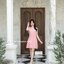 Piper Bow Dress - สีชมพู Cocktail Pink **มีแต่L**
