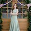 Petal Sway Maxi Dress : สีเขียวมัทฉะ